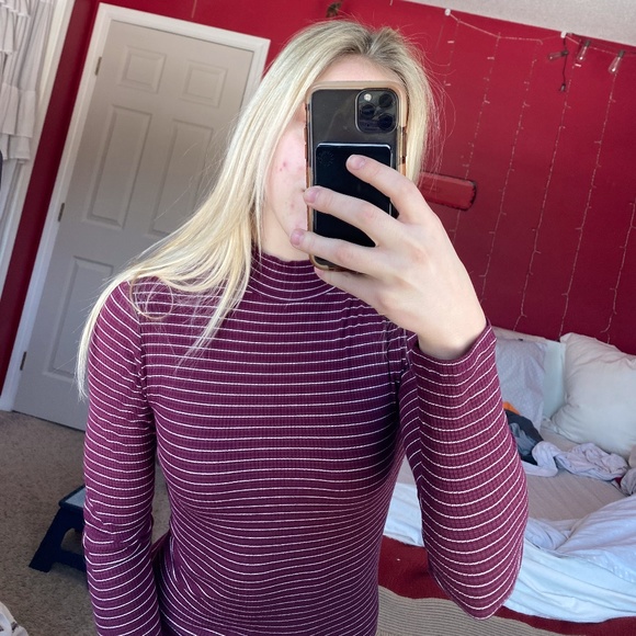 Forever 21 Bodycon Long Sleeve Striped Dress - Picture 5 of 6
